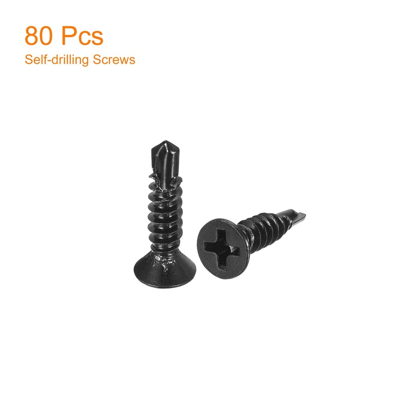QUARKZMAN #8 x 3/4 Inch Self Tapping Screws, 80 Pieces