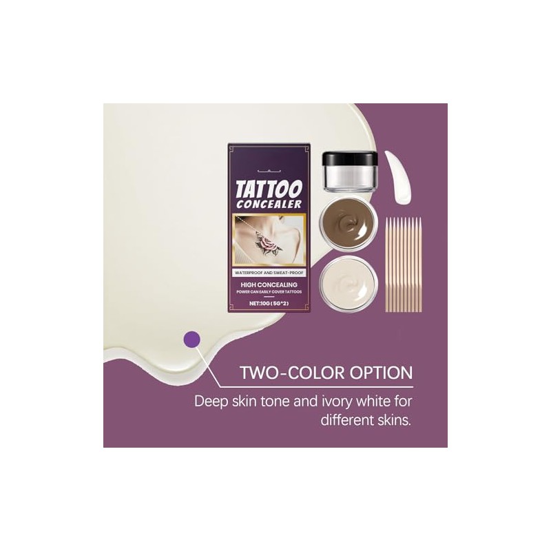 Kit Profesional de Cobertura para Tatuajes, Maquillaje Corrector | Para