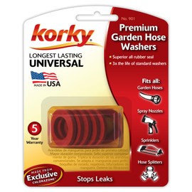 Korky 901BP Garden Hose Washers, Red