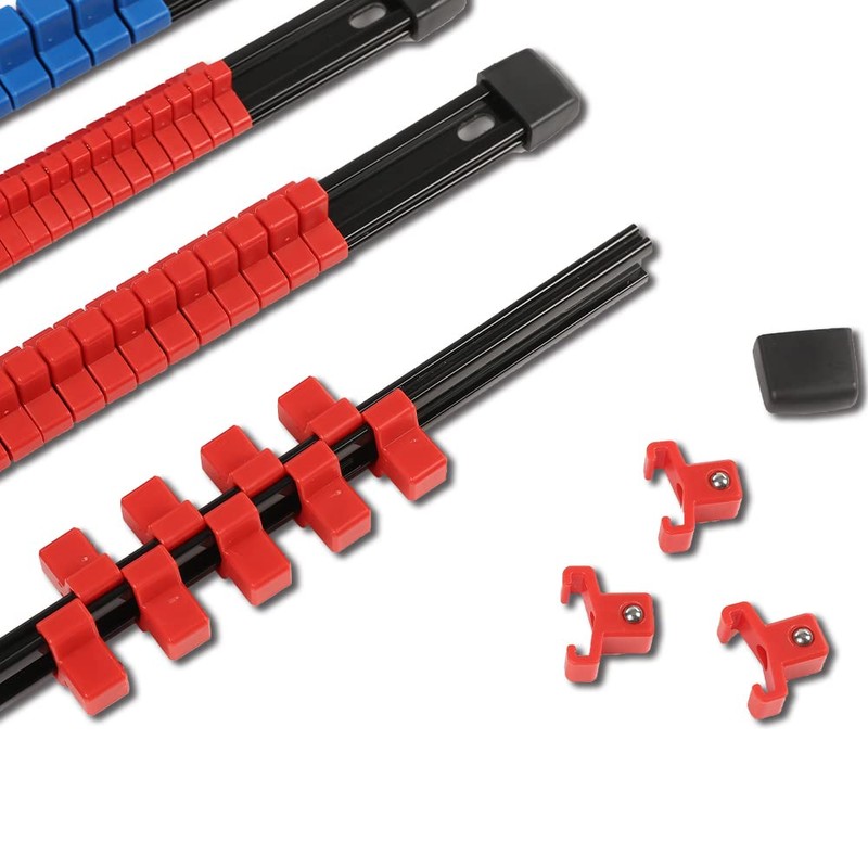 G-PLUS ABS Mountable Socket Organizer Rail Holder 6Pcs ABS Socket