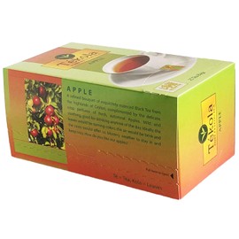 Tekola, Ceylon Black Tea, Apple. A premium blend of 100% pure Ceylon Tea with apple flavor. Full-bodied and soothing, with the sweet snap of crisp apple, 25 Count (Pack of 6)