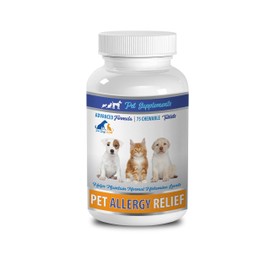 Allergy Relief Dogs - PET Allergy Relief - for Dogs and Cats - Advanced Formula - quercetin for Pets - 1 Bottle (75 Chews)
