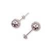 Pickleball Stud Earrings (Silver)