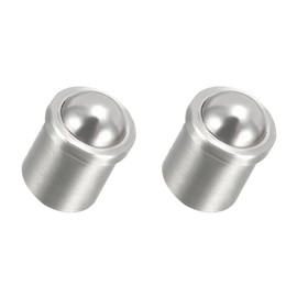 METALLIXITY 2pcs Ball Plunger Cabinet Door Closet Drawer Ball Catch Latch Catcher for Home Kitchen Cupboard Cabinet Door Silver Tone