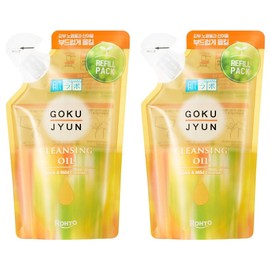 Hada Labo Gokujyun Cleansing Oil Refill Pack, 180ml, 2 pcs / 하다라보 고쿠쥰 클렌징 오일 리필팩, 180ml, 2개