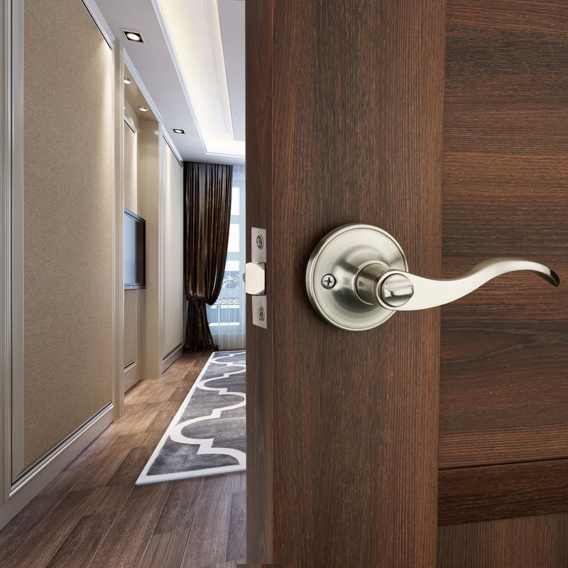 HENYIN Door Lever Handle Lock for Entrance, Passage and Bathroom
