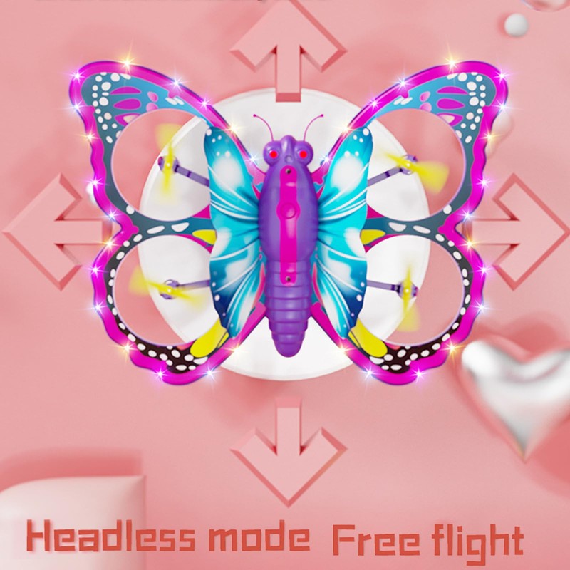 Mini Drone for Adults, Remote Control Butterfly Drone with LED