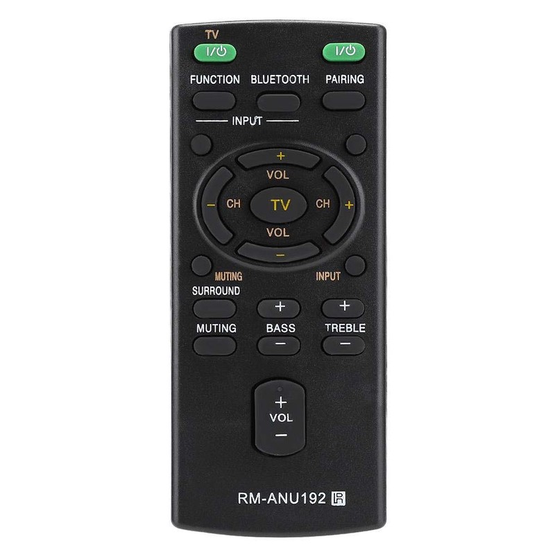 Remote Control, Black ABS Sound Bar Remote Control Replacement for