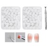 YPYMOD Pack of 200 Nail Art Sponge with Metal Gripper,