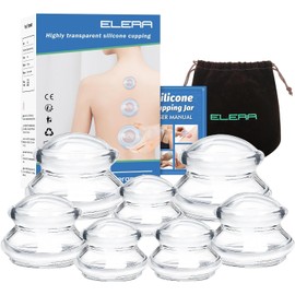 ELERA ELERA Schröpfgläser Silikon, Effektive Schröpfen Silikon mit 7 Stück, Schröpfgerät Anti Cellulite Anti Aging Linder Schmerzen und Gelenke für Ganzen Körper