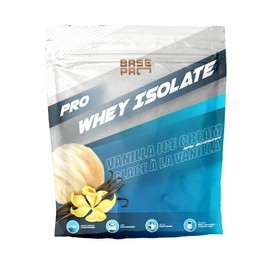 Pro Whey Isolate - Vanilla Ice Cream | Base Pro Nutrition | Whey Isolate Protein Powder, 27 Grams of Protein Per Scoop, 28 Servings Per Pouch | 2LBS