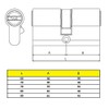 Yale YL65050HN 50 x 50mm Security Cylinder YL6 Long Lever