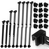 Humyoun 24 Pcs Metal Adjustable File Cabinet Rails Set Include