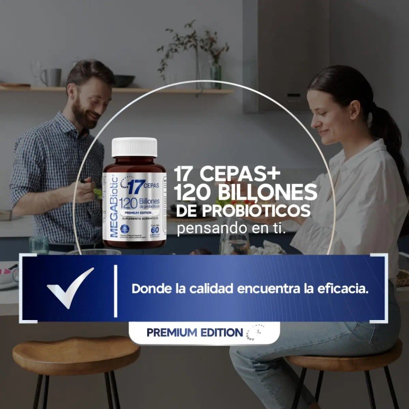 Probioticos Cepas 120 Billones Megabiotic Cápsulas Días Sabor Suplemento Alimenticio