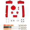 eXtremeRate Clear Red Replacement Full Set Buttons for Gameboy Advance
