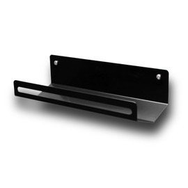 MegaMaxx UK Wall Mounted Bin Bag Holder – Black Steel Roll Dispenser for Easy Tear-Off Access – Heavy Duty Wall Fixing for Kitchens, Garages or Workshops – UK Made