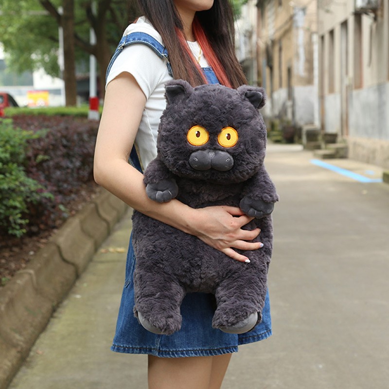 Cat Plush Toy Cute Soft Skin Friendly Fluffy Staring Short
