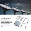 Aluminum Alloy Antenna Mast Pipe Mount Bracket, Stable Support Flexible