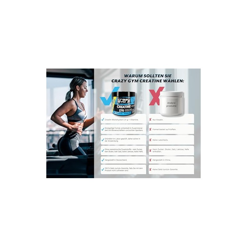 Creatine - Dietary Supplement with Creatine Monohydrate, Vitamin D3, Vitamin