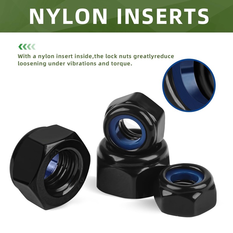 30 PCS 3/8-16 Nylon Insert Locknuts, Standard Inch Thread Self-Lock