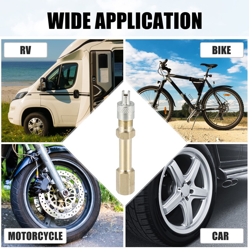 X AUTOHAUX 2pcs 50mm/1.97" Auto Tire Valve Stem Air Inflation