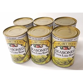 Margaret Holmes, Medium Seasoned Green Lima Beans, 15oz Can (Pack of 6)