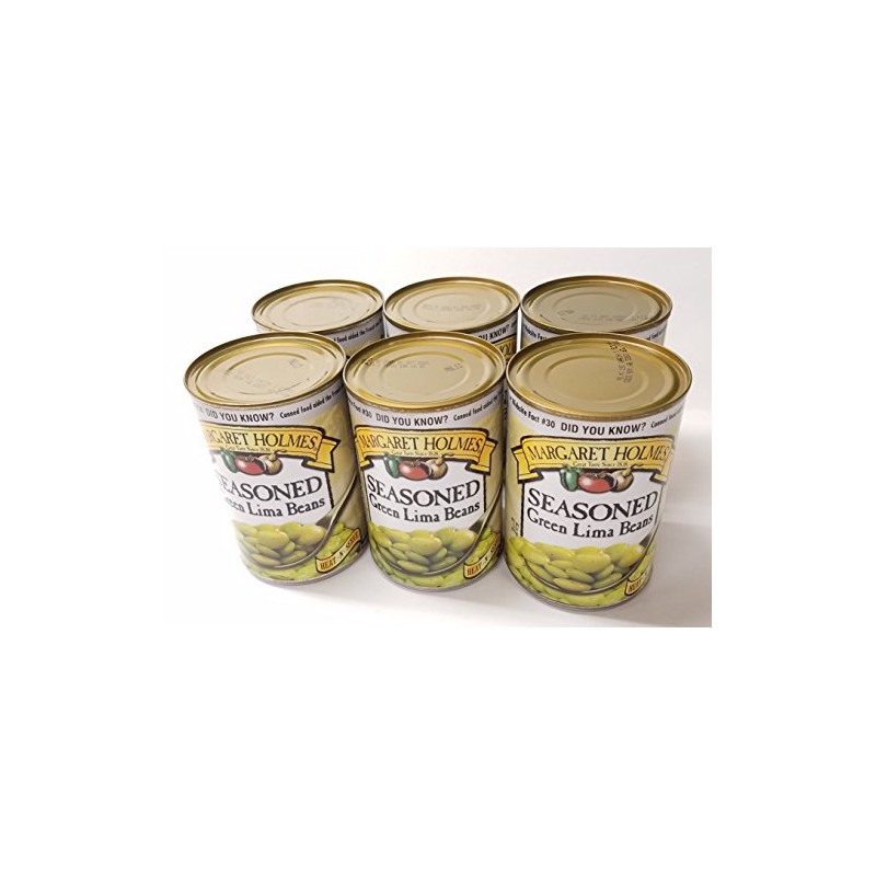 Margaret Holmes, Medium Seasoned Green Lima Beans, 15oz Can (Pack