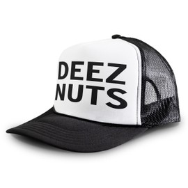Chudly.com Deez Nuts Funny Party Snapback Mesh Trucker Hat