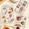 Baking Wrapping Paper 12 Sheets Croissants,Toast,Bread Bakery Themed Gift Wrap