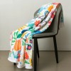 Oh Bloomy Sherpa Flannel Throw Blanket 50x60 - Floral Design