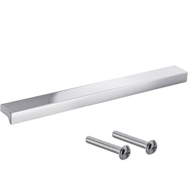 Gedotec Furniture Handles Made of Aluminium, 1 Piece Door Handles for Cupboards - Polished Chrome Including Mounting Material | ANGLE 0077 | LA: 96 mm | Handles for Kitchen Cupboards Cabinet Handles