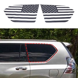autopart2021 American Flag Rear Window Accent Decal Trim Sticker For Lexus GX460 2010-2023 US