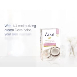 Dove Restoring Coconut and Cocoa Butter Beauty Soap [6x] 3.75 oz Bars (22.5 oz)