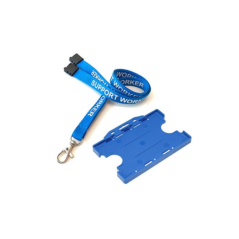 Support Worker Printed Lanyards with Safety Breakaway Clip with Double