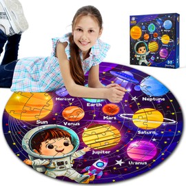 gawis global 57-Piece Solar System Floor Puzzle, Educational and Interactive Toy, Jigsaw Puzzle for Kids Ages 4-6, Large Puzzle for Family Time and STEM Learning