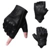 Harssidanzar Motorcycle Gloves for Men Goatskin Leather Perforated Motorbike Riding