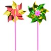 100pcs Plastic Rainbow Pinwheel,Windmill Party Pinwheels DIY Pinwheels Set for