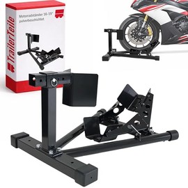 The Drive Motorcycle Stand 16 - 19 Inch Adjustable Motorcycle Mount Black Powder Coated Tyre Width 80 to 130 mm Motorcycle Rocker Universal