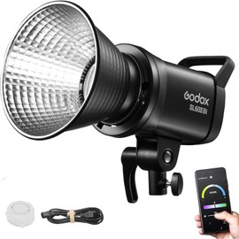 Godox SL60IIBi 75W Bi-Color LED Video Light, 2800K–5600K, 25100Lux@1M, Bowens Mount COB Studio Light with, App & Remote Control, CRI 96/TLCI 97, 100-240V