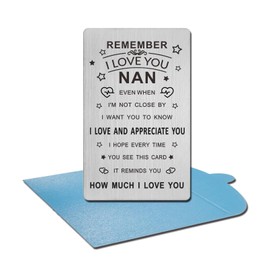 EE&YU Nan Gifts for Women - I Love Nan Card, Best Nan Ever Gifts from Grandkids, Thank You Nan Present, Nan Retirement Gifts from Grandson