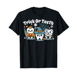 Trick Or Treat th Design With Cartoon Characters T-Shirt