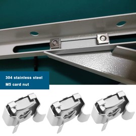 EMSea 20pcs M5 Cage Nuts 304 Stainless Steel Nuts Assembly Kit for Network Cabinets Server Cabinets Electronics Casings Racks Silver