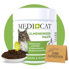 MEDICAT Premium Ulmenrinde Paste – 200 g – für Katzen – bei Sodbrennen, Durchfall und Erbrechen zur Darmsanierung - sofort verzehrfertig