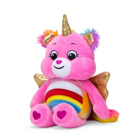 Care Bears 22cm Bean Plush - Pegasus Cheer, Collectable Cute Soft Toy, Unicorn Cuddly Toy for Boys and Girls, Small Care Bear Teddy, Plushie for Children Ages 4 5 6 7 +, Pink with Gold Wings