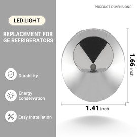 (2-Pack) Calvana 2025 Upgraded Voltage-Stable LED Light Replacement for GE Refrigerators, Compatible with WR55X11132, WR55X25754, Maintains Performance During Voltage Fluctuations, Energy Efficient