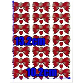 XIAXIN TSS-675 Waterproof Ribbon Stickers Gift Wrapping Sticker Set, Hologram Glitter, PVC, Weatherproof, Waterproof, Indoor and Outdoor Use (1 Piece, Red)