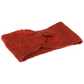 styleBREAKER 04026052 Women's Fine Knit Headband Light Mottled with Twist Knots, Warm Winter Hair Band, Woven Fabric, Colour: Orange