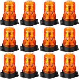 Datanly 12 Pack 30 LED Amber Forklift Strobe Light Warning Emergency Flashing Lights for 10-110v Mower, ATV, Trucks, Tractor, Golf Carts, UTV, Cars, Bus