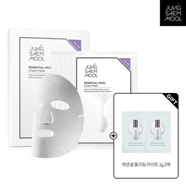 Jeong Saem Mool Jung Saem Mool Essential Water Cream Mask Set 5P + Essential Water Cream Light 1g * 2 sheets / 정샘물 에센셜 물 크림 마스크 세트5P + 에센셜 물크림 라이트 1g *2매