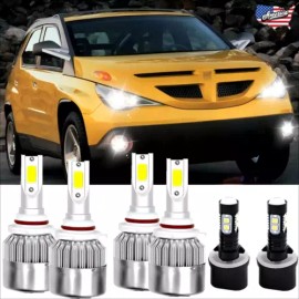 Unbranded For Pontiac Aztek 2001-2005 LED Headlight HIGH+Low+Fog Light Bulbs Kit White 6x